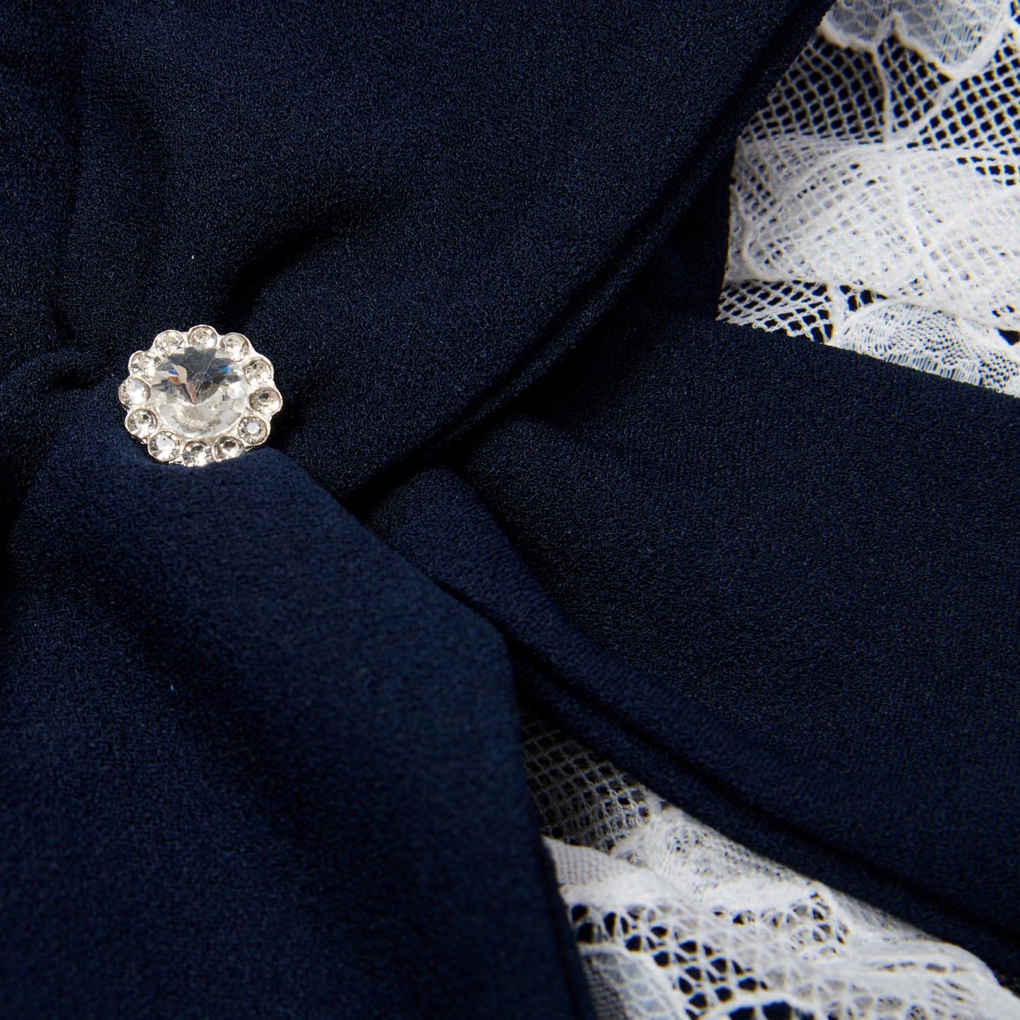 Blue Lace Skirt with Statement Bow