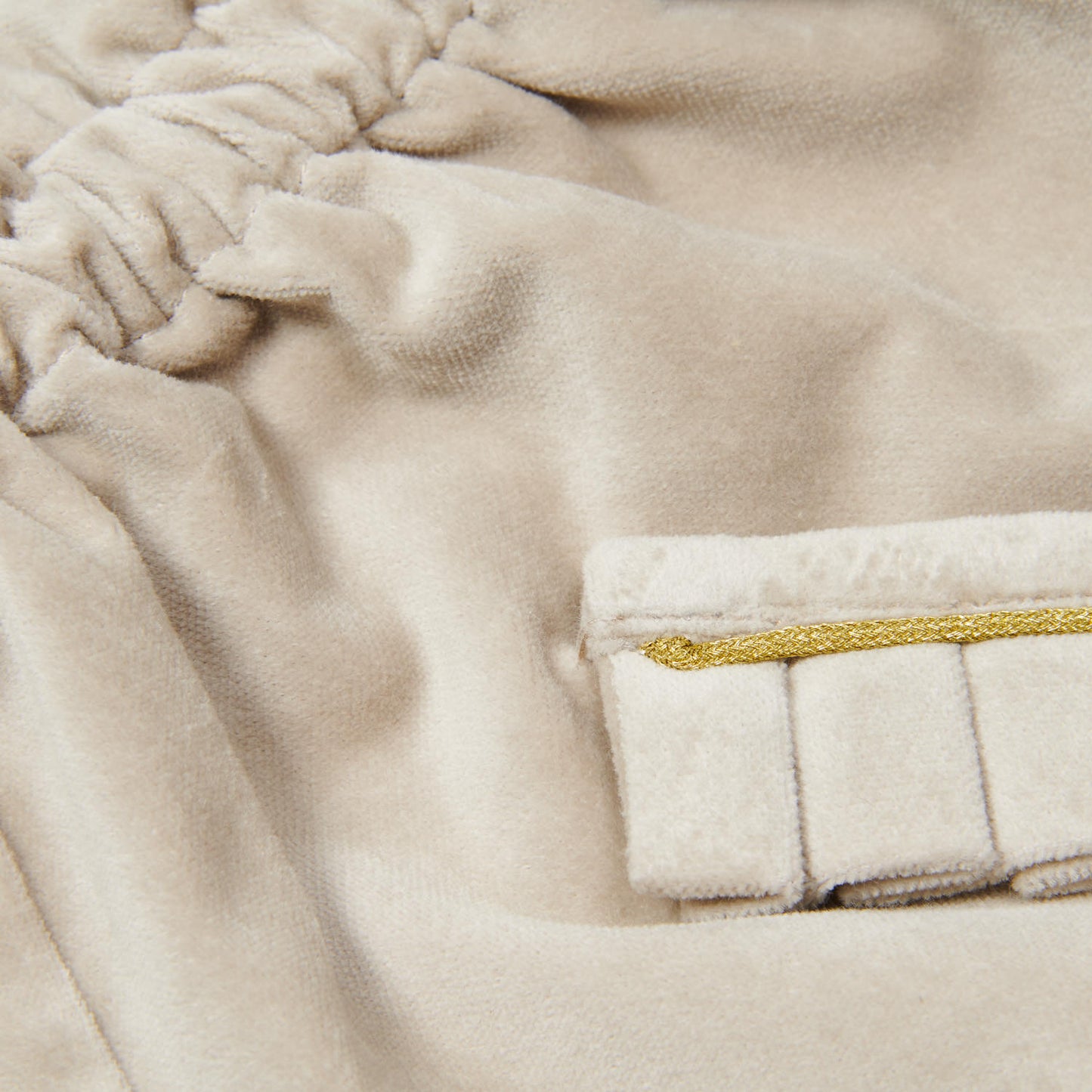 Velvet Shorts with Statement Bow and Goldenn Details